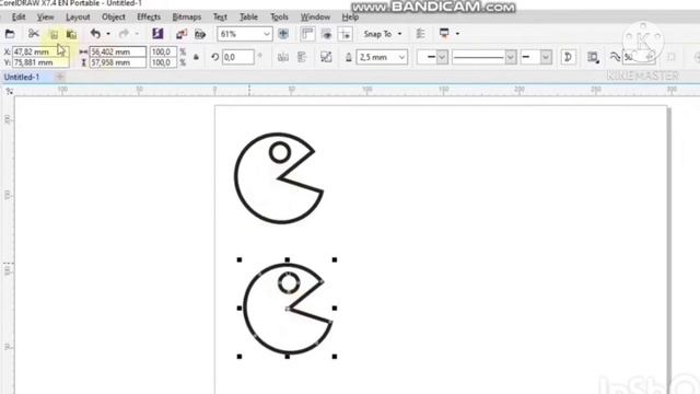 Cara Menggambar Pacman Unik Di Program Corel Draw | Tik Kelas 3