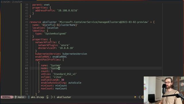 Deploying AKS Cluster With Azure CNI Using Bicep - Neovim Coding - Azure Kubernetes Lab Series