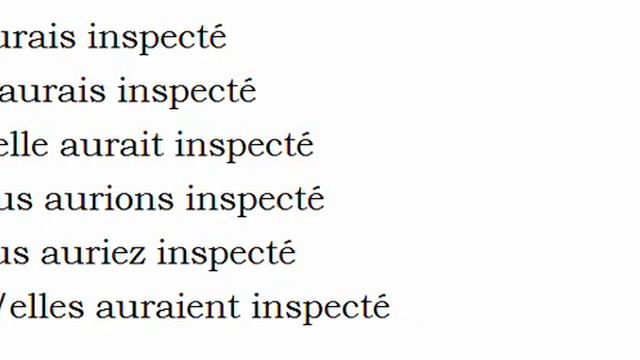 Изучение французского языка = Спряжение глаголов = Inspecter