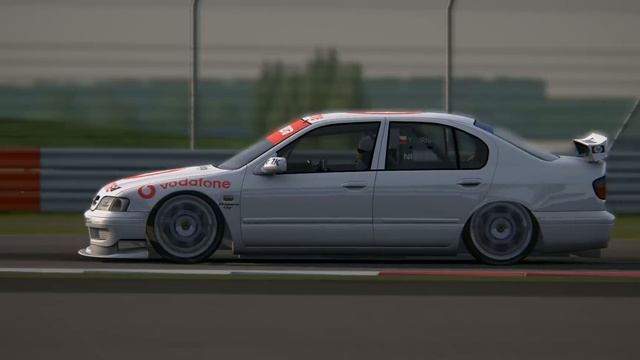 Nissan Primera BTCC Driving On Silverstone GP