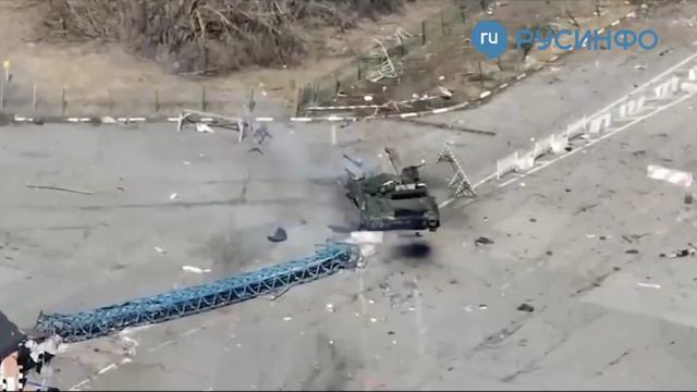 Подбитый Т-64 украинской ДРГ в Белгородской области
