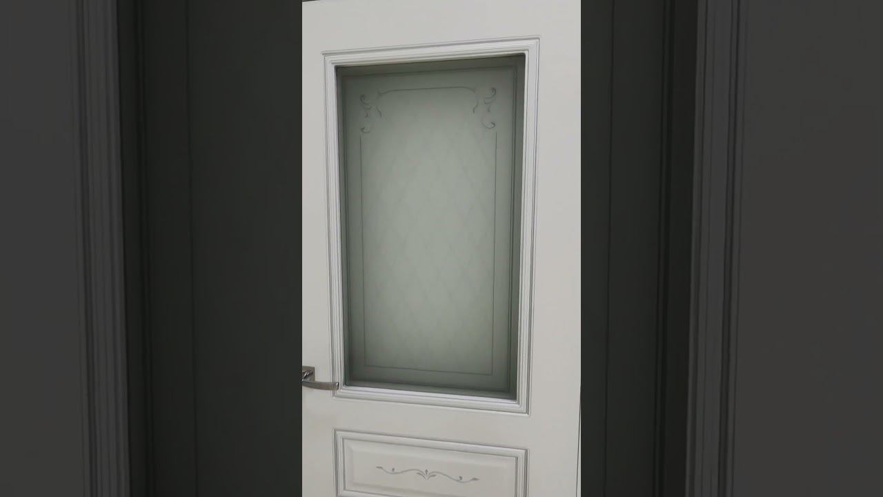 Трио Грейс B2 эмаль белая/патина серебро стекло узор 2