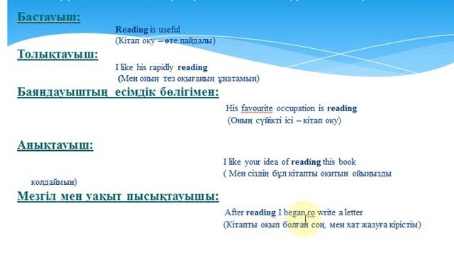 Майтах А. тақырыбы: Gerund  пәні: Кәсіби шет тілі