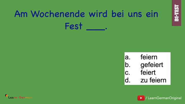 Test Your German | Level B1 | November Special | Teste Dein Deutsch | Learn German