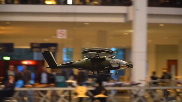 AWESOME RC GUNSHIP AVATAR HANDMADE DUO HELICOPTER MODEL INDOOR FLIGHT DEMO