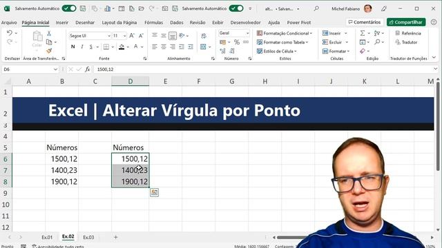 Como Alterar Vírgula Por Ponto No Excel