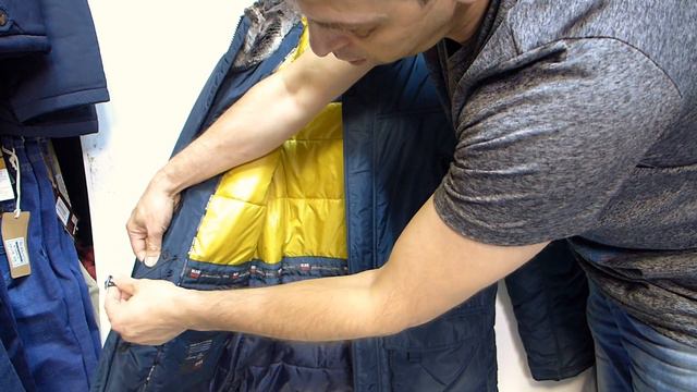 Мужская зимняя парка Black Vinyl 15-927 - Https://джинсы-пуховики.рф/