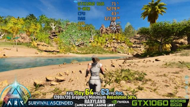 ?ARK Survival Ascended  GTX 1060 6GB GDDR5 Benchmark Test  RAXYLAND Hardware Gaming Test