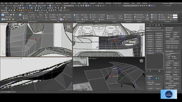 Ford GT40 Racing Car Modeling Tutorial: Step By Step: Part 02 | Hanora 3D