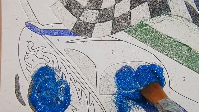 ?РАСКРАСКА ГЛИТТЕРНЫМИ БЛЕСТКАМИ?