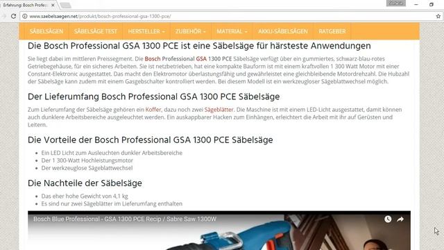 Säbelsäge Bosch Professional Gsa 1300 Pce | Infos, Tipps Und Testsieger | SaebelSaegen.net