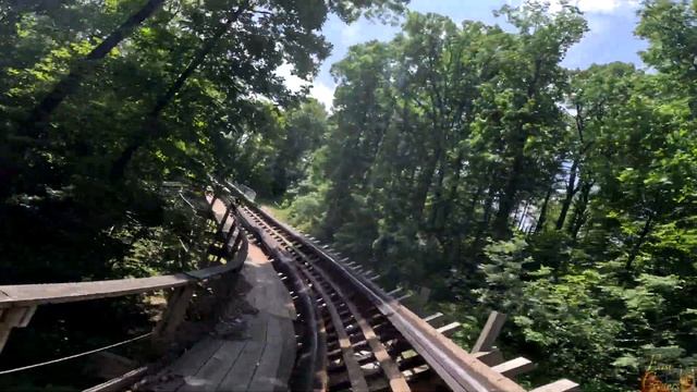 The Voyage POV 5K ULTIMATE WOODEN COASTER Holiday World Santa Claus IN