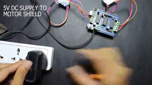 28BYJ48 Stepper Motor  Arduino  L293D Motor Shield  Processing Setup Test Run