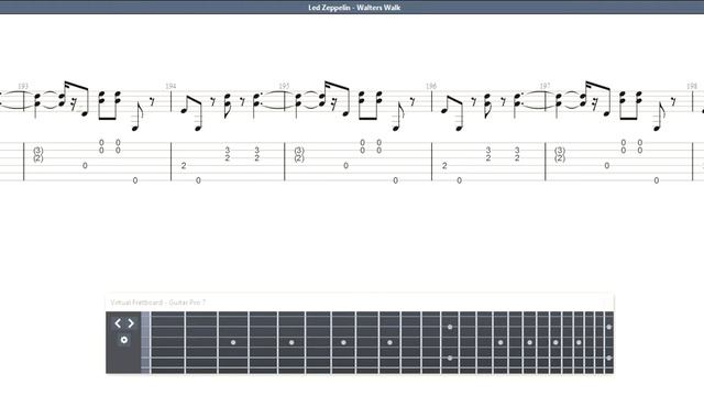 Led Zeppelin - Walters Walk GUITAR TAB