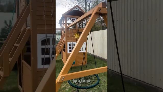 Видео обзор детской площадки «IgraGrad Клубный домик 2 с рукоходом Luxe»