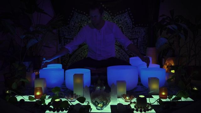 Tibetan Singing Bowl With 432hz Crystal Singing Bowls | Color Therapy | Sleep | Relax | Anxiety