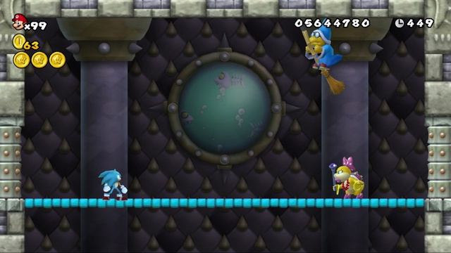 New Super Mario Bros. Wii - All Castle Levels (Sonic VS Koopalings)