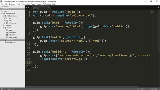 Kurs JavaScript - Ekosystem - Wprowadzenie | Gulp Jak Używać Pluginów | ▶strefakursow.pl◀