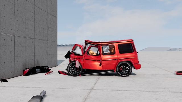 Mercedes-Benz G63 Vs Wall - 300 KM/H ?? BeamNG.Drive CRASH Test