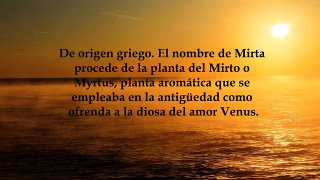 Mirta, Significado Y Origen Del Nombre