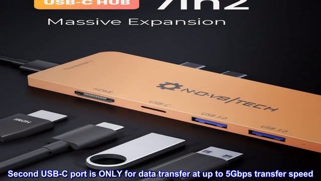 Great Product -  NOV8Tech USB C Hub Adapters Dongle For MacBook Air 13 15 Inch Mac M1 M2 2022/2021-