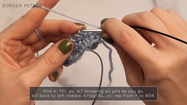 Easy, Step-by-Step Instructions To Knit A GORGEOUS, Flower Petal Border – The Allium Accessory Trio