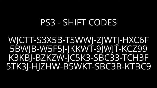 Borderlands 2 - Shift Codes! PS3/XBOX 360/PC/MAC
