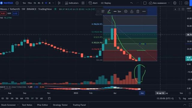 БИТКОИН - рост по плану, но туземуна не будет! ОБЗОР BTC, OGN, WAVES