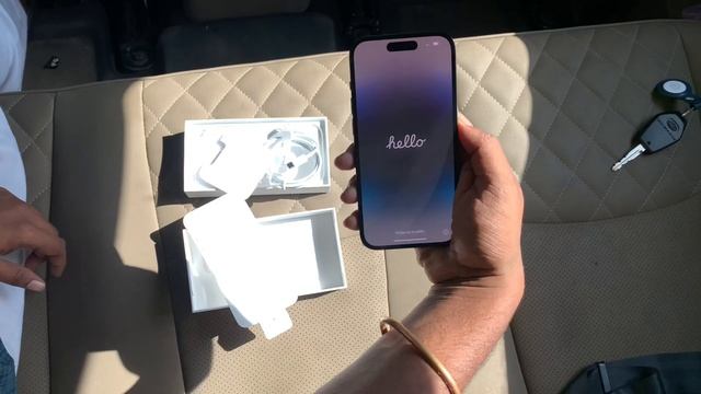 Apple IPhone 14 Pro | Space Black | Leather Case Magsafe | 20 W Adapter | Unboxing | The Studio Box