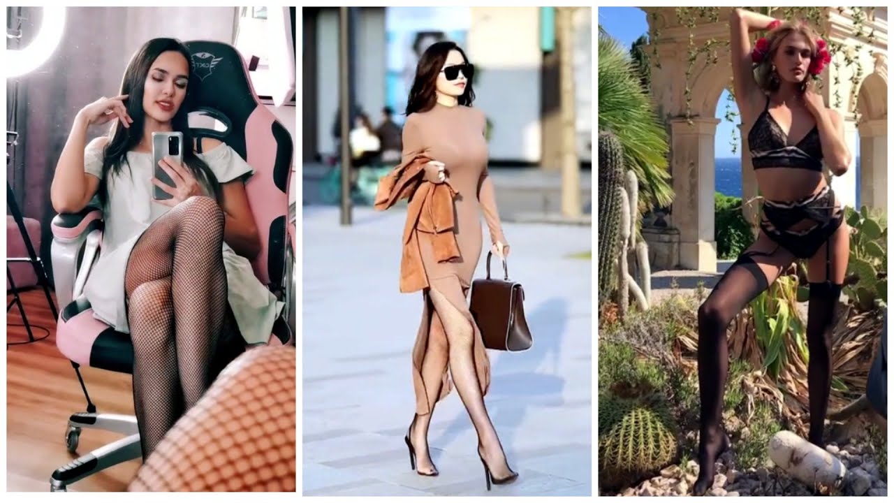 Sexy Nylon Pantyhose Legs Girls TikTok Collection#70 | Секси Девушки в Чулках и Колготках из ТикТока