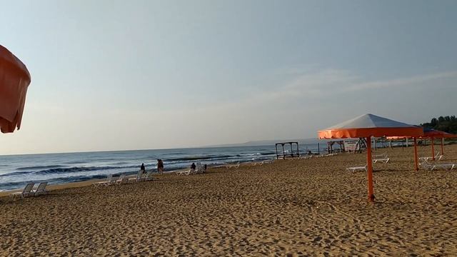 Пляж санатория Парус в п.Манас, август 2021 | туризм в Дагестане