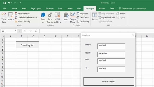 Crear Formulario Y Base De Datos - VBA Excel #4