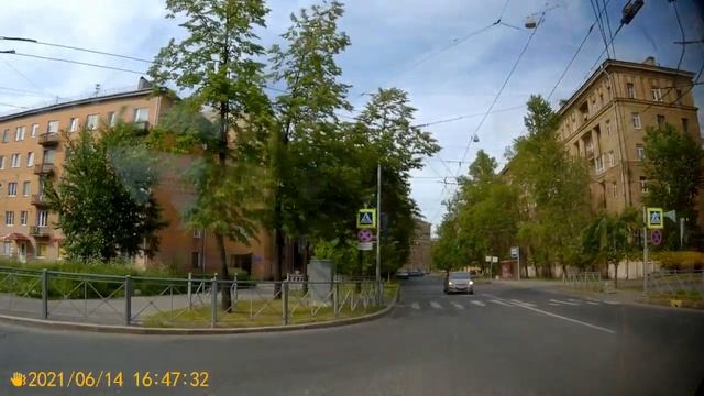 Санкт-Петербург.Поездка на троллейбусе №14 метро 