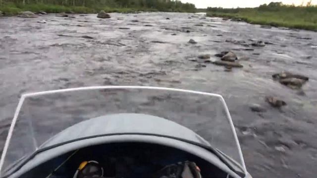 Кольский полуостров. Аэролодка Пиранья 2. Поднимаемся вверх по реке. Июль 2017г ч.1