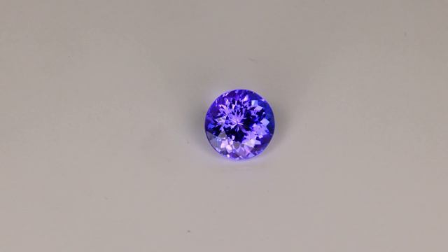 Blue Violet Round Brilliant Cut Tanzanite Gemstone 1.38ts