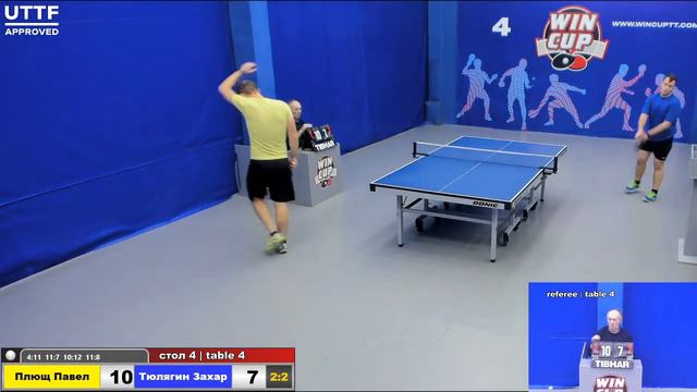 22:00 Плющ 3-2 Тюлягин / 22:35 Вахрушев 3-0 Четвериков  стол 4  Юг-4  25.12.20