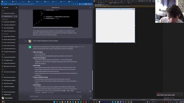 Using ChatGPT To Code A Windows App (With Little Coding Experience) LIVE!