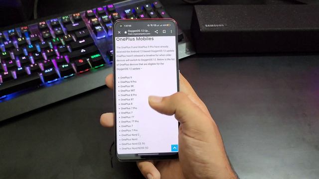 Oneplus OxygenOS 12 Android 12 New Update For Oneplus 8,8 Pro,8T, Oneplus 9,9Pro,Nord,Nord 2 / Ce 5