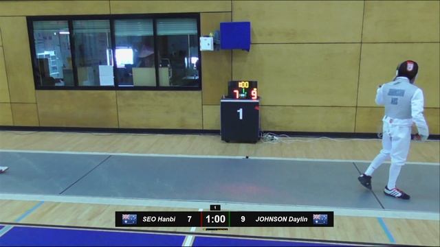 QFA 2023 Junior State Championships Men's Foil Semifinal JOHNSON VS SEO