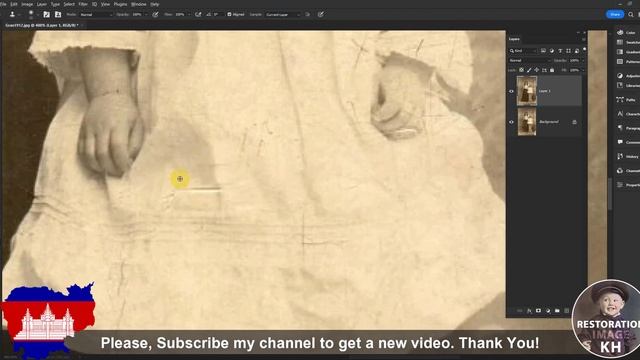 Restoration Colorize Two Girl Kid Old Photo In PS CC 2023 V24 | Restorationimagekh