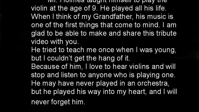 Herschel Holmes Playing Violin