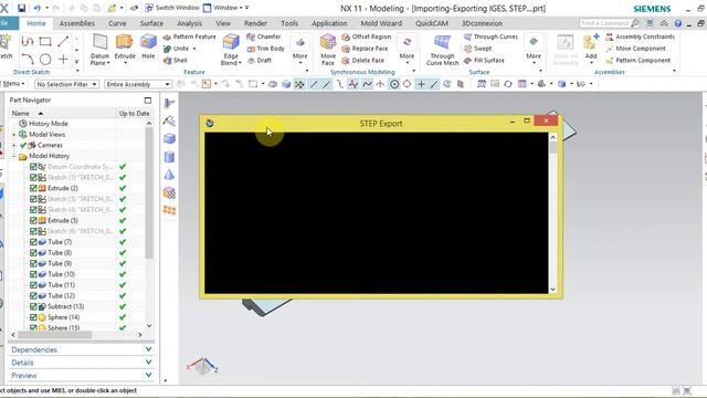 Học NX CAD Online - Bài20 : Importing Exporting IGES, STEP  - Xuất File Ra File Trung Gian