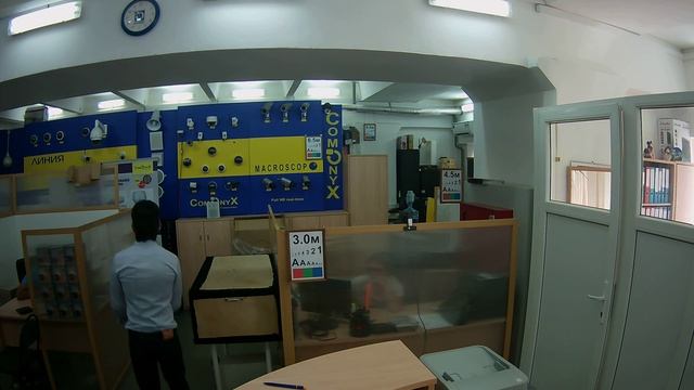 Видео с уличной IP-камеры IP-L105 ОФИС день.