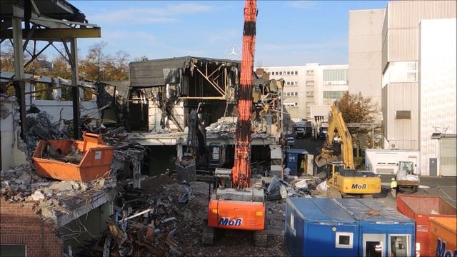 Excavator Volvo EC 360 And Komatsu PC 380  - Demolition Site