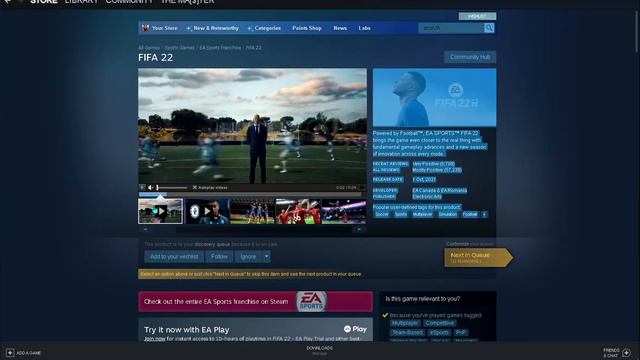 2 Days Left If You Want To Buy Fifa 22 For Cheap In Steam