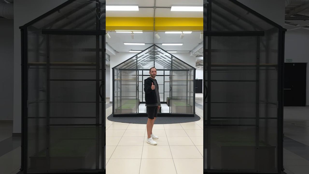 Теплица Домик шириной 3,5 м из сотового поликарбоната #ЗаводТеплиц.ру #greenhouse #теплица #shorts