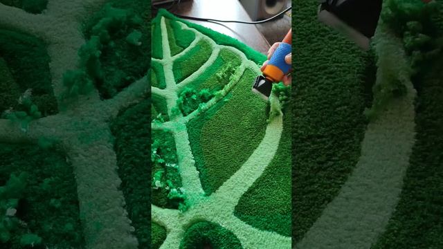 Контуринг ковра. Тафтинг.  Tufting #handmade #asmr