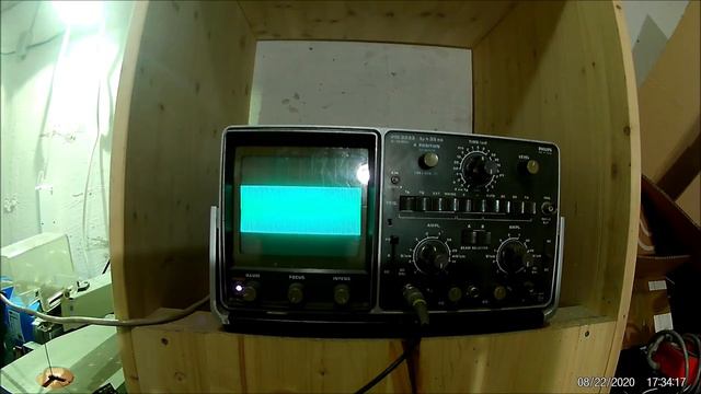 Sine Sweep 20 Hz to 20 kHz (Oscilloscope Audio Test)