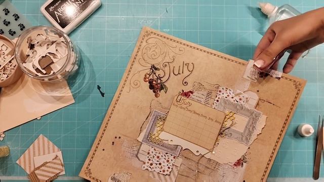 Calendar: July / Scrapbooking / Tutorial