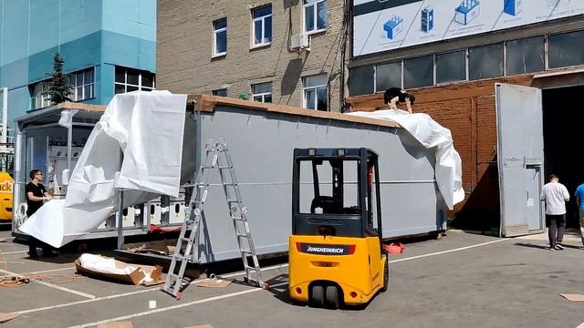 Обзор на КТП типа Сэндвич производства ГК Энерготехмонтаж